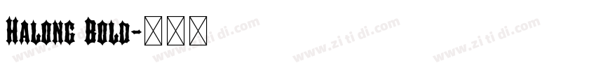 Halong Bold字体转换